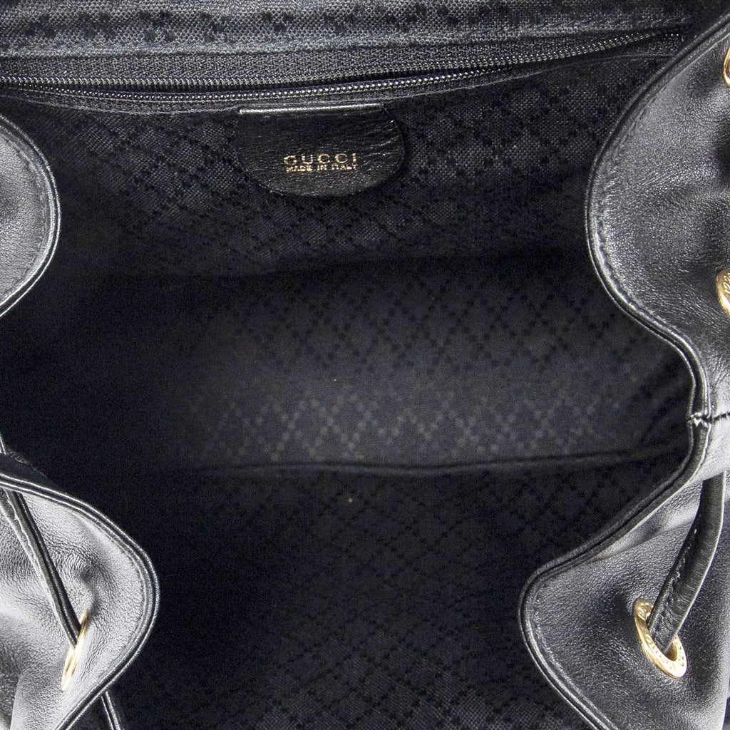 Gucci Rajibanbu Backpack Black Calfskin Leather — view 9