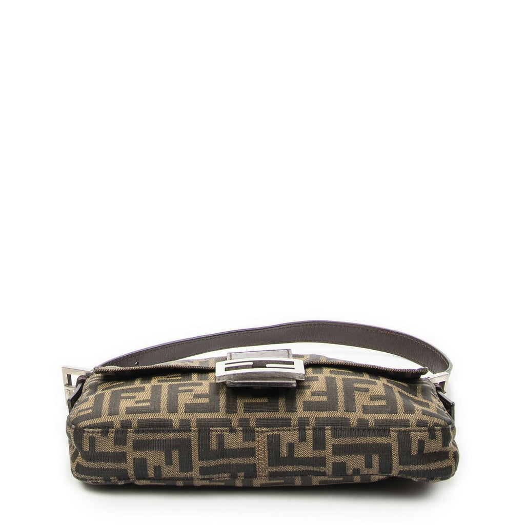 Fendi Baguette Tan Dark Brown Zucca Canvas Messenger — view 6
