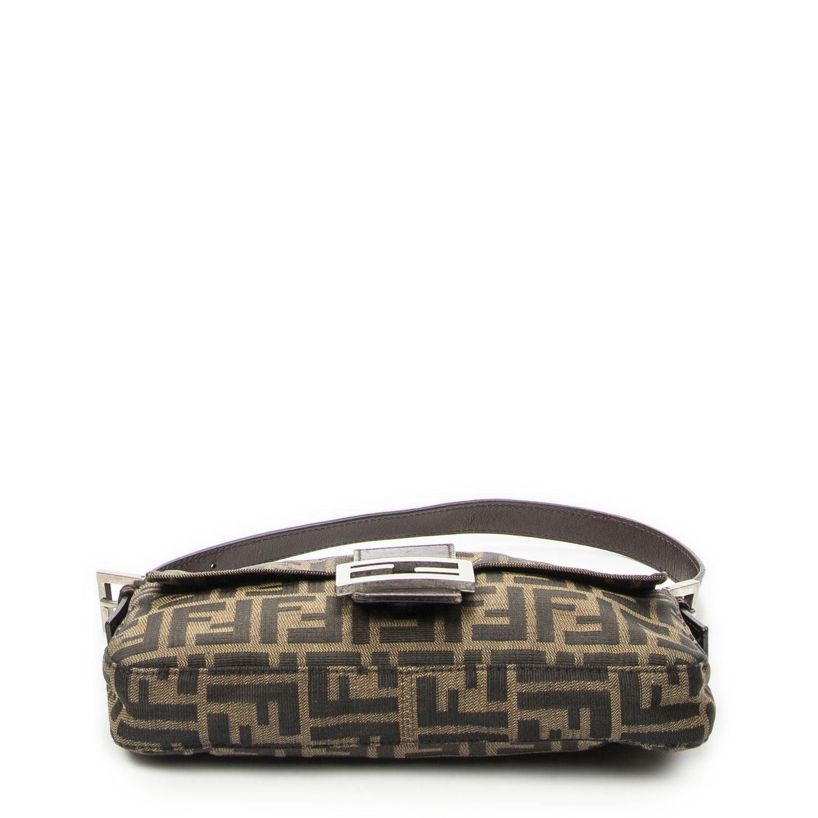 Fendi Baguette Tan Dark Brown Zucca Canvas Messenger — view 6