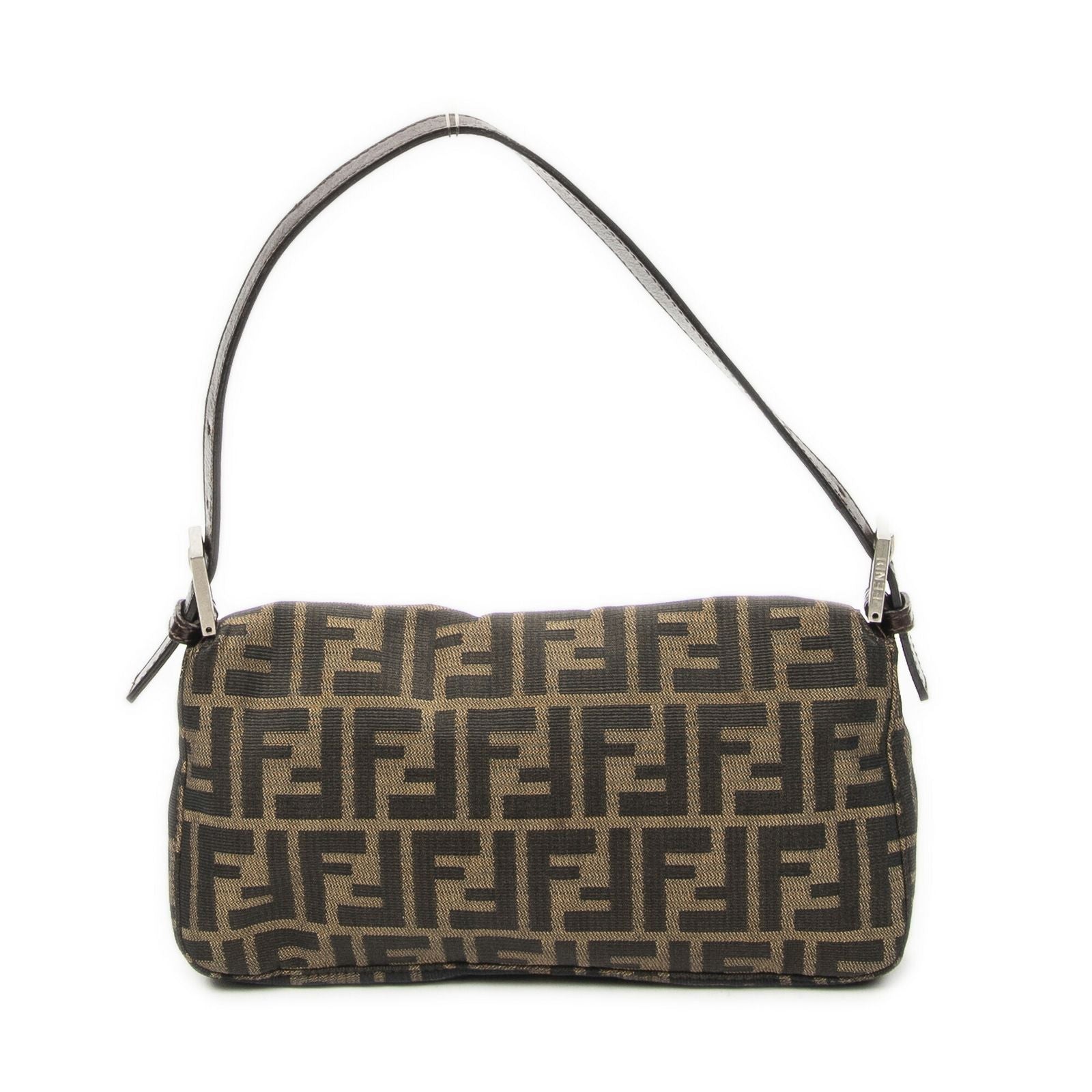 Fendi Baguette Tan Dark Brown Zucca Canvas Messenger — view 5