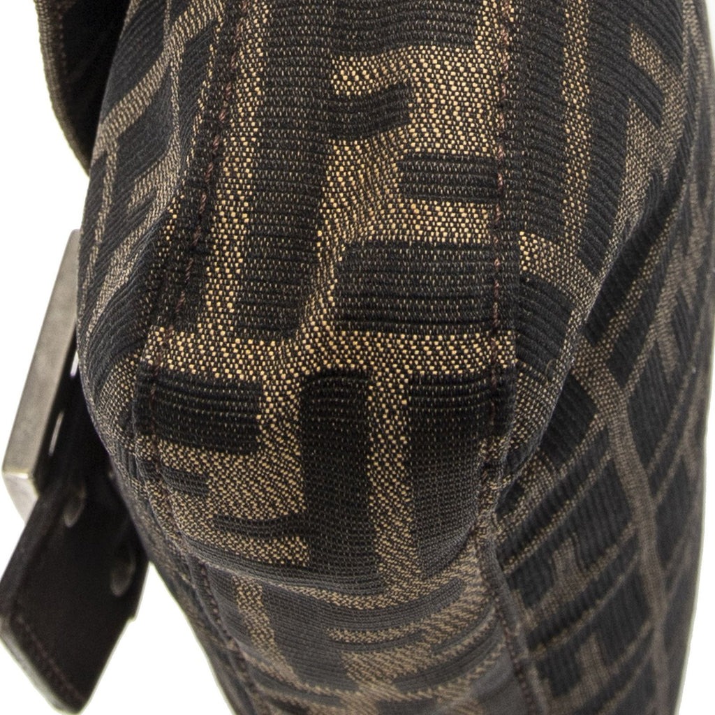 Fendi Baguette Tan Dark Brown Zucca Canvas Messenger — view 7