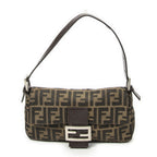 Fendi Baguette Tan Dark Brown Zucca Canvas Messenger