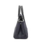 Prada Canapa Small Tote Navy Canvas — view 3