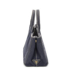 Prada Canapa Small Tote Navy Canvas — view 4
