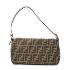 Fendi Baguette Brown Black Zucca Canvas Messenger — view 5
