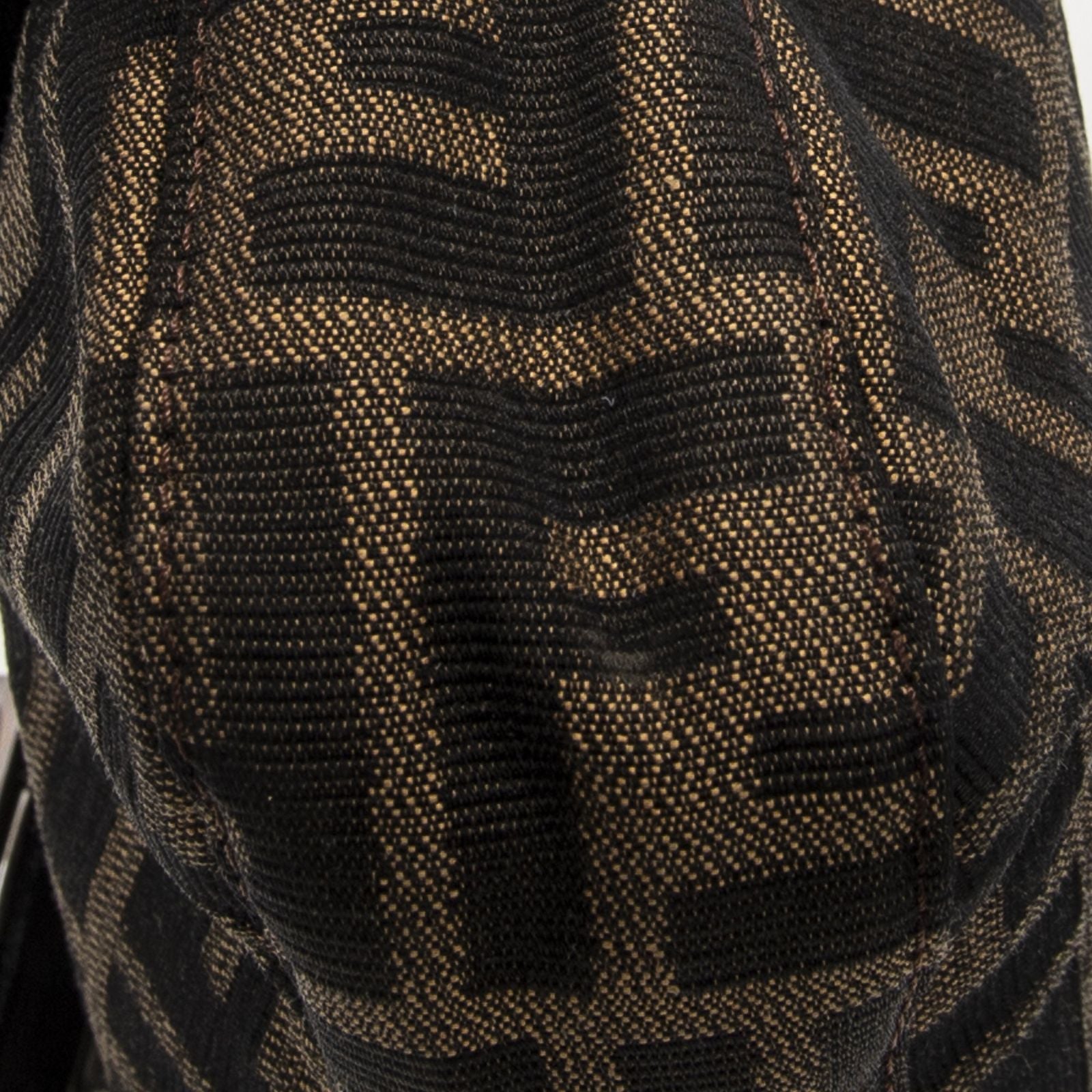 Fendi Baguette Brown Black Zucca Canvas Messenger — view 7