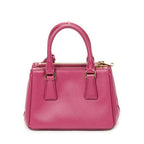 Prada Large Double Zip Galleria Tote Fuchsia Pink Saffiano Leather — view 5