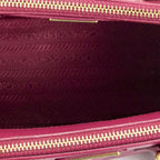 Prada Large Double Zip Galleria Tote Fuchsia Pink Saffiano Leather — view 9