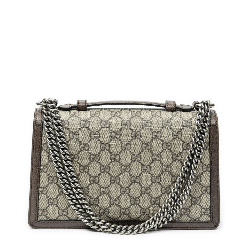 Gucci Small Dionysus Chain Crossbody Beige Brown Supreme Canvas — view 5