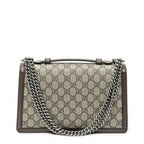Gucci Small Dionysus Chain Crossbody Beige Brown Supreme Canvas — view 5