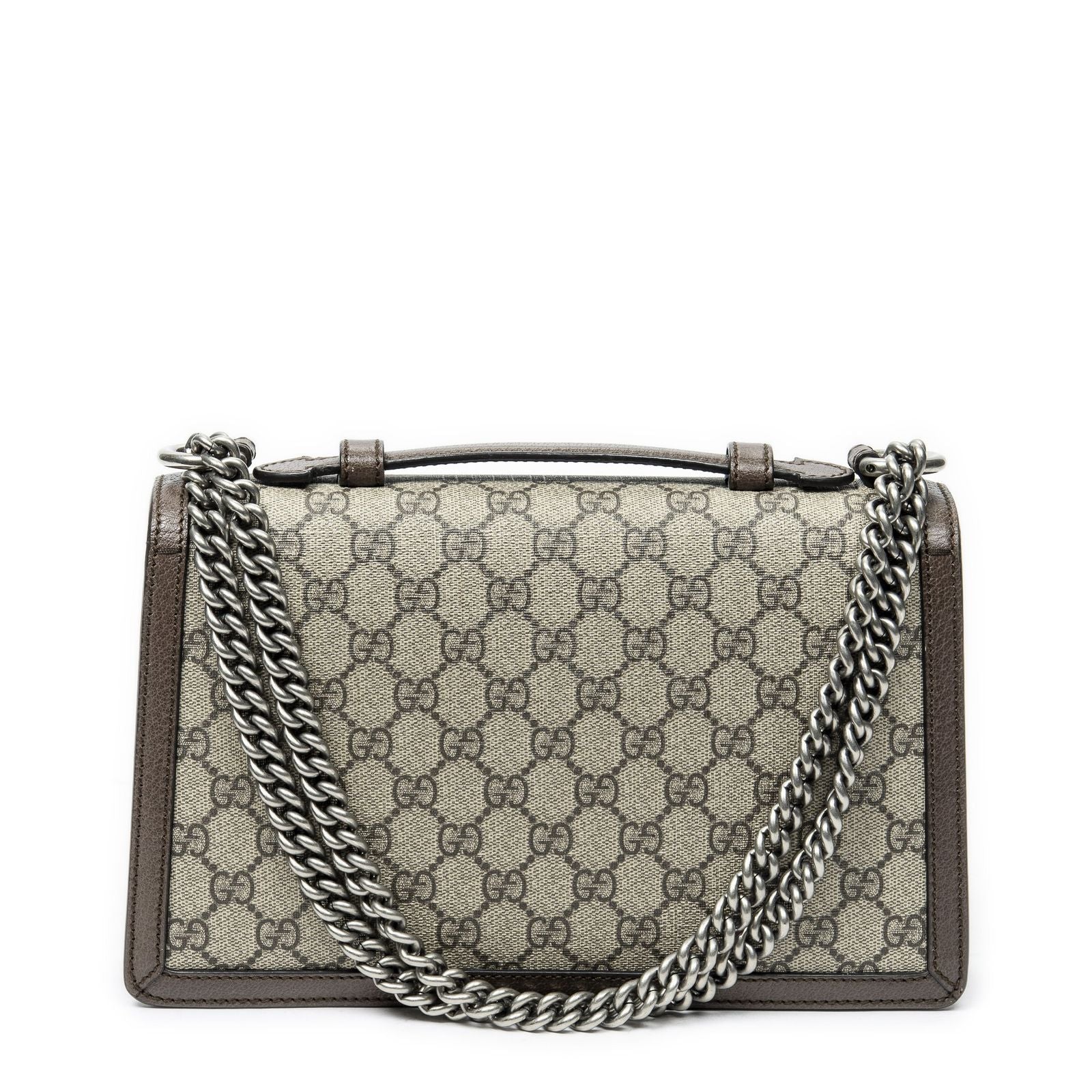 Gucci Small Dionysus Chain Crossbody Beige Brown Supreme Canvas — view 5