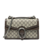 Gucci Small Dionysus Chain Crossbody Beige Brown Supreme Canvas