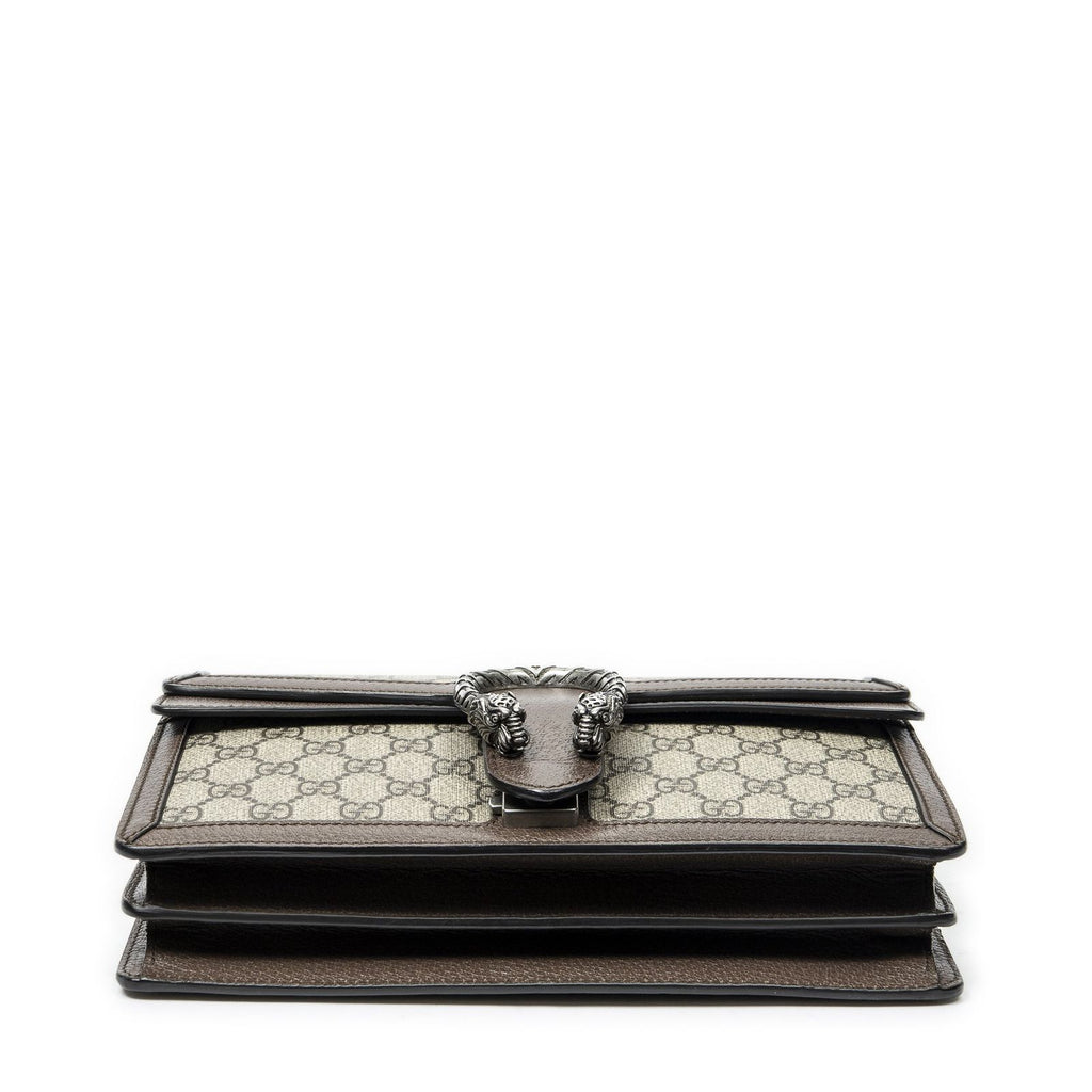 Gucci Small Dionysus Chain Crossbody Beige Brown Supreme Canvas — view 6