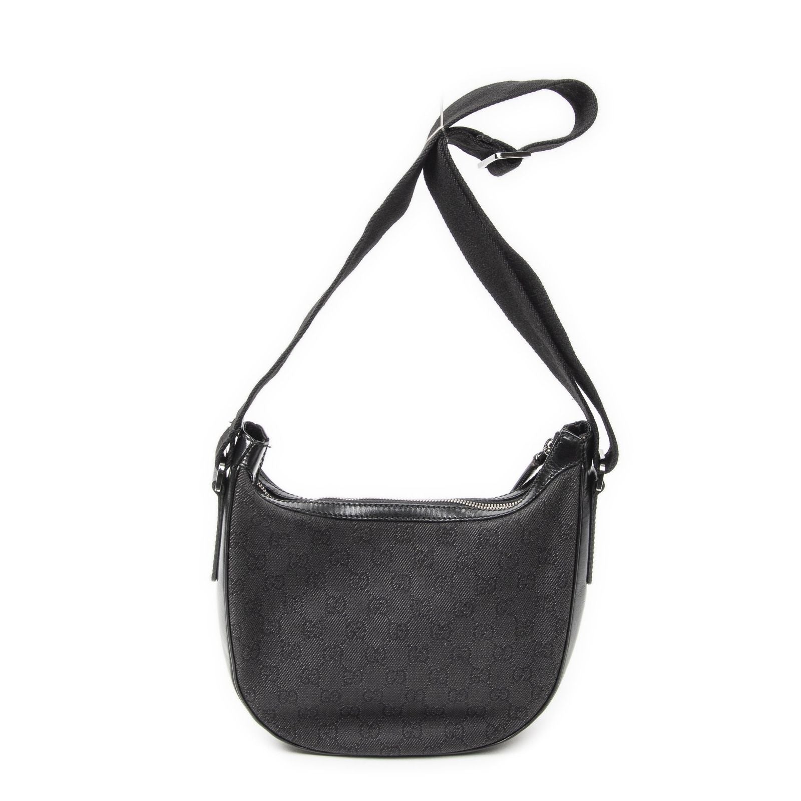 Gucci Hobo Crossbody Black GG Denim Canvas — view 5