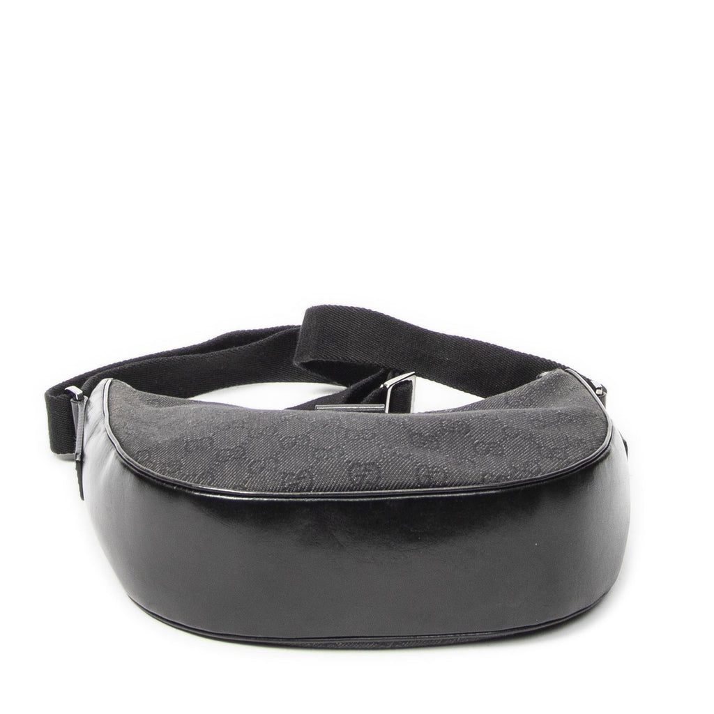 Gucci Hobo Crossbody Black GG Denim Canvas — view 6