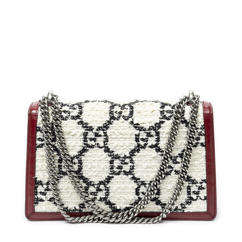 Gucci Small Dionysus Chain Crossbody Ivory Red Tweed — view 5