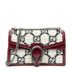 Gucci Small Dionysus Chain Crossbody Ivory Red Tweed