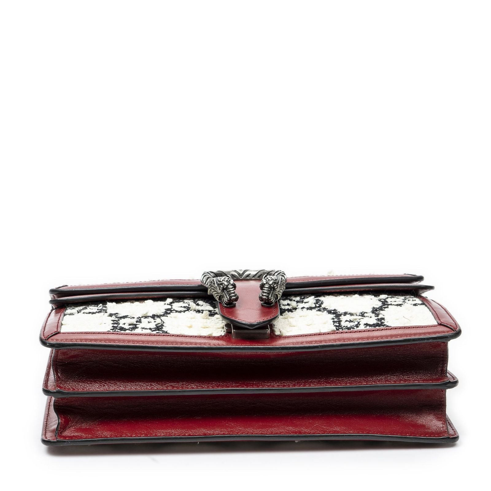 Gucci Small Dionysus Chain Crossbody Ivory Red Tweed — view 6