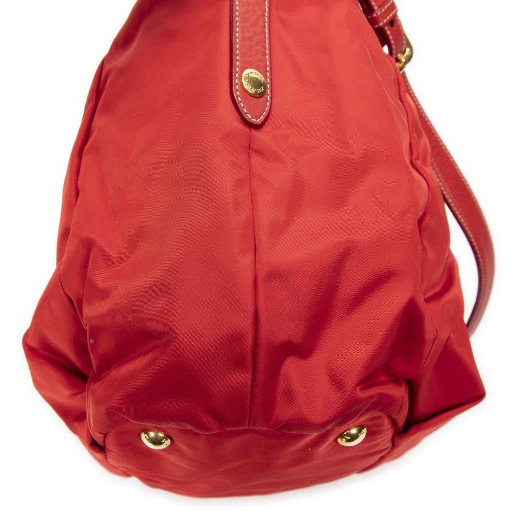 Prada Hobo Red Nylon Canvas — view 8