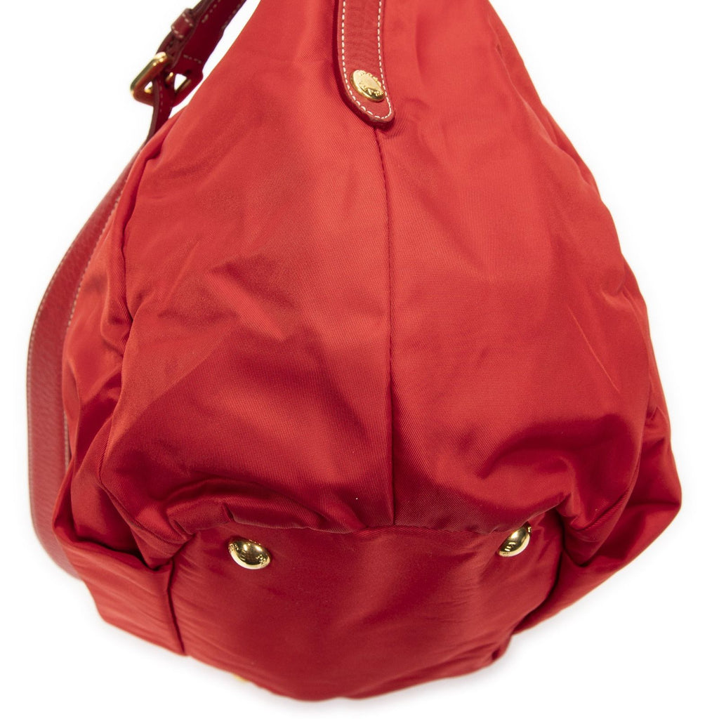 Prada Hobo Red Nylon Canvas — view 7