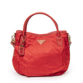Prada Hobo Red Nylon Canvas