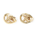 Chanel CC Logo Round Clip Type Earrings Gold Plated