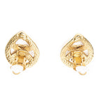 Chanel CC Logo Round Clip Type Earrings Gold Plated — view 6