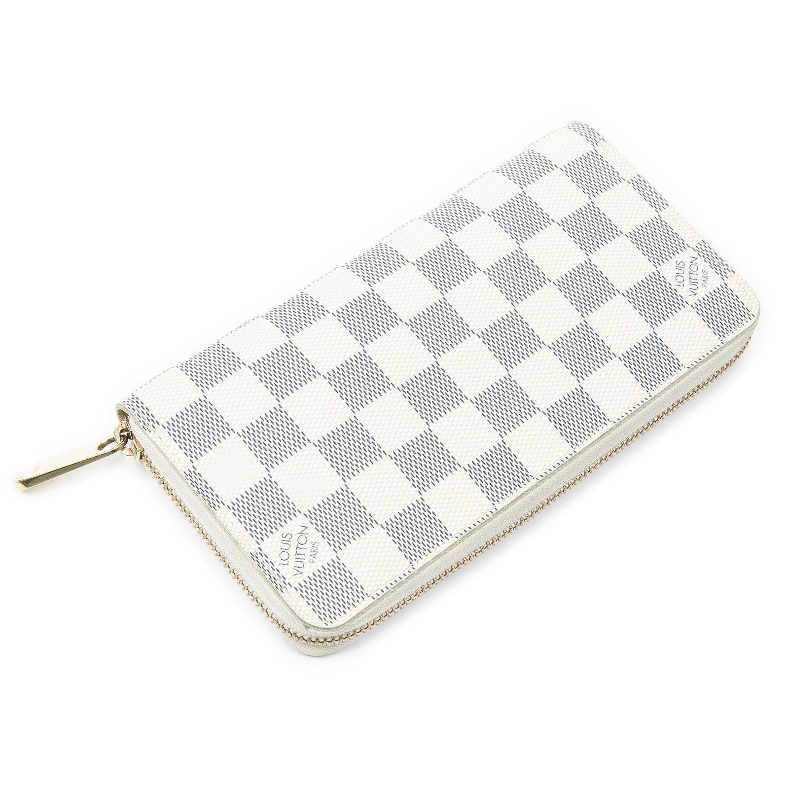 Louis Vuitton Zippy Wallet Ivory Damier Azur — view 2