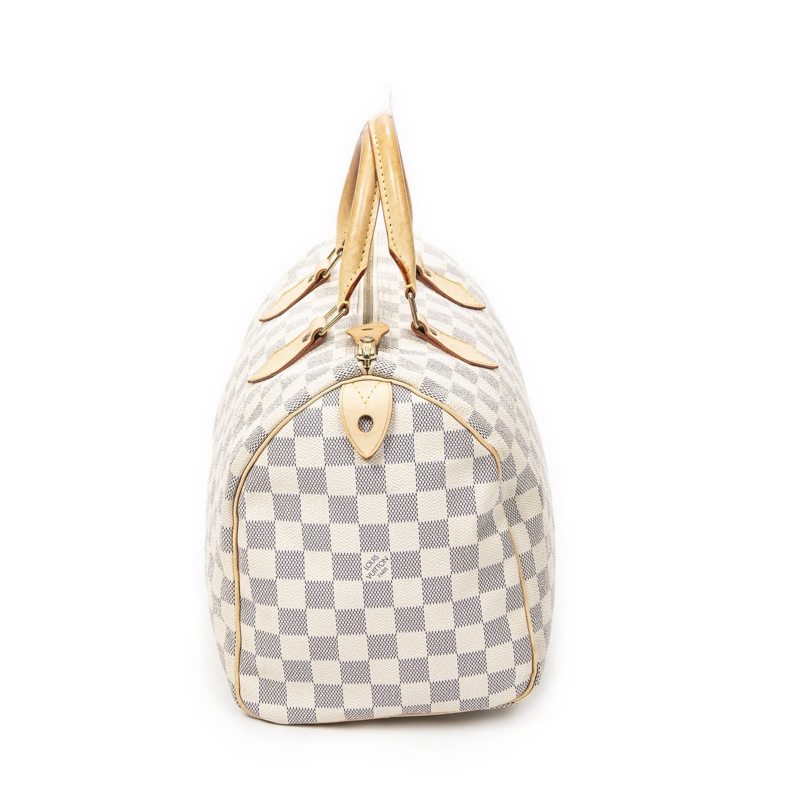 Louis Vuitton Speedy Ivory Damier Azur Handbag — view 3