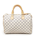 Louis Vuitton Speedy Ivory Damier Azur Handbag