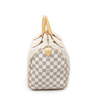 Louis Vuitton Speedy Ivory Damier Azur Handbag — view 4