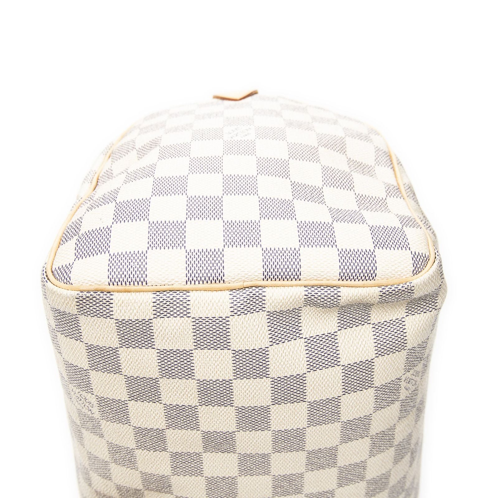 Louis Vuitton Speedy Ivory Damier Azur Handbag — view 8
