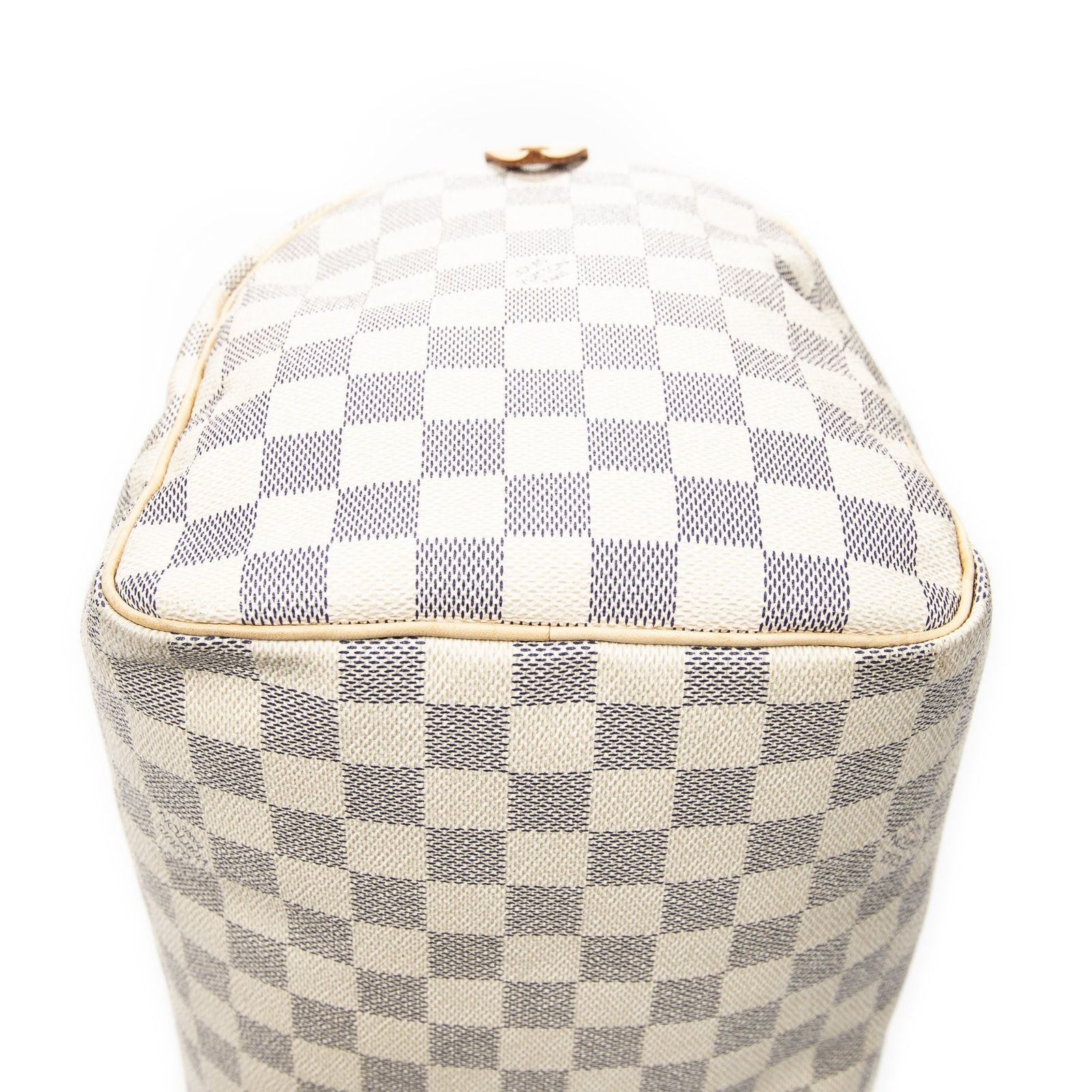 Louis Vuitton Speedy Ivory Damier Azur Handbag — view 7