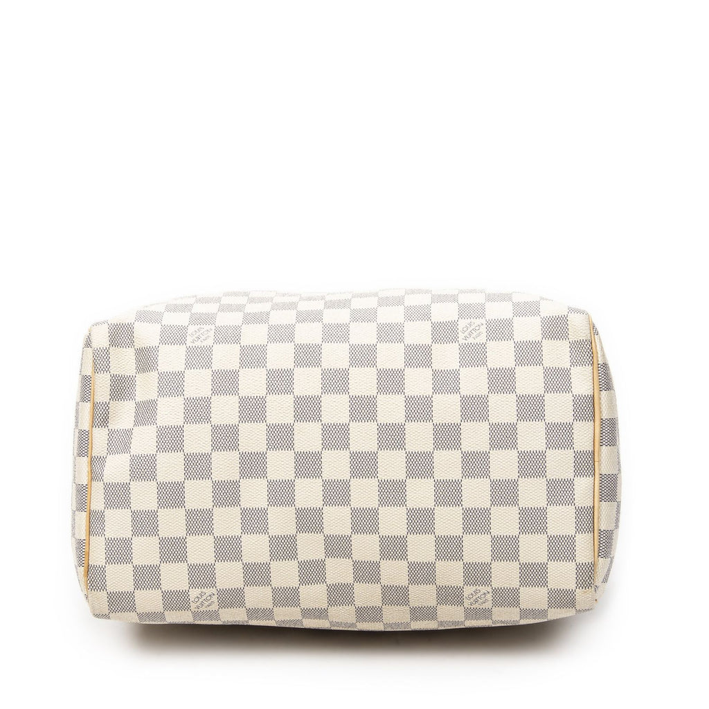 Louis Vuitton Speedy Ivory Damier Azur Handbag — view 6
