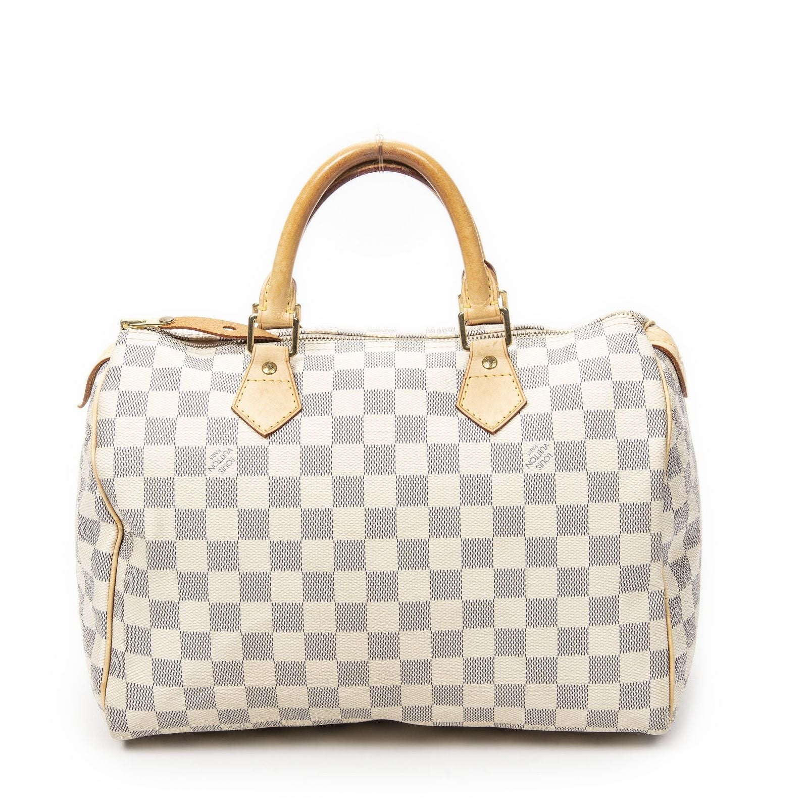Louis Vuitton Speedy Ivory Damier Azur Handbag — view 5