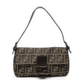Fendi Baguette Khaki Dark Brown Zucca Canvas