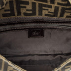 Fendi Baguette Khaki Color Brown Zucca Canvas Messenger — view 9