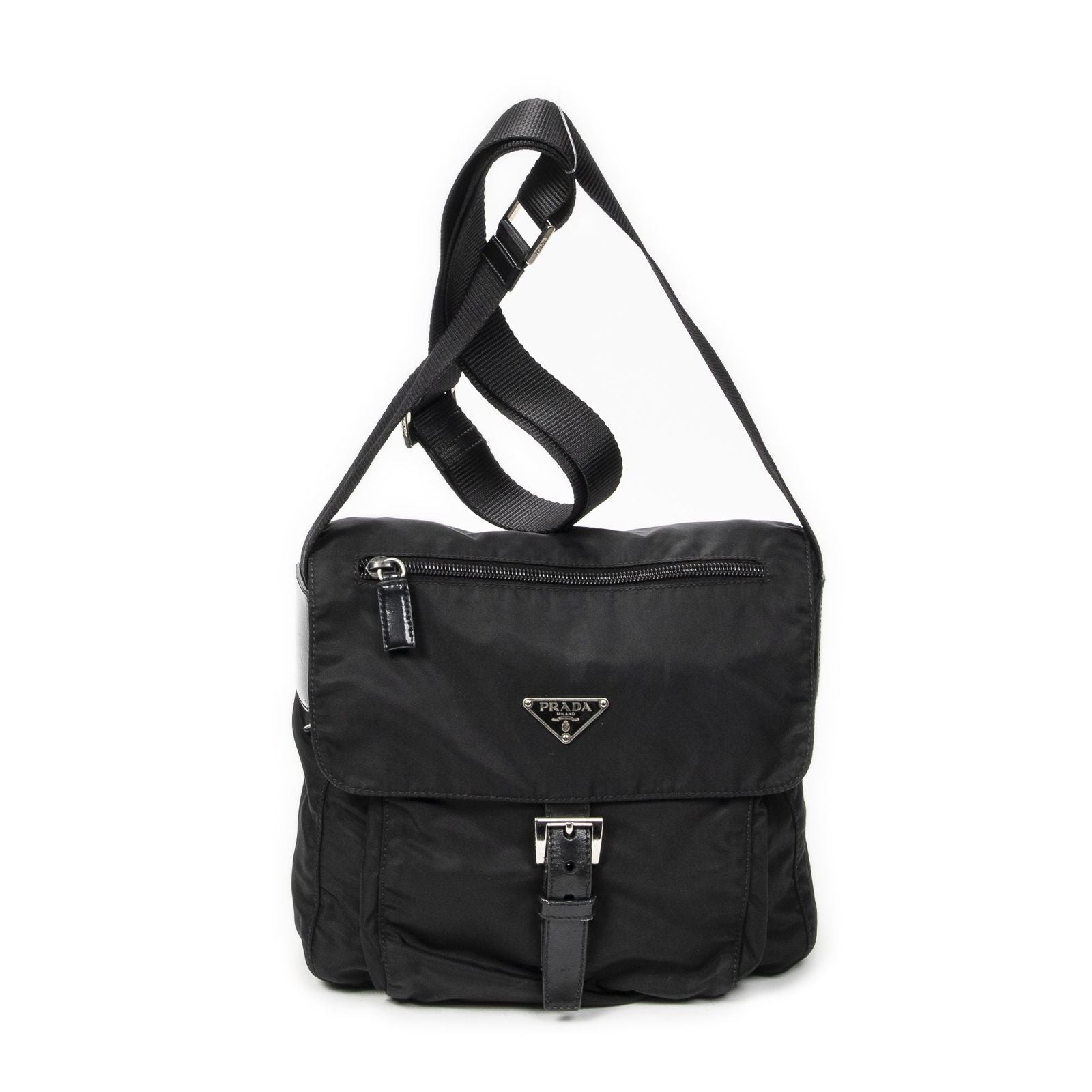 Prada Small Messenger Black Nylon Canvas