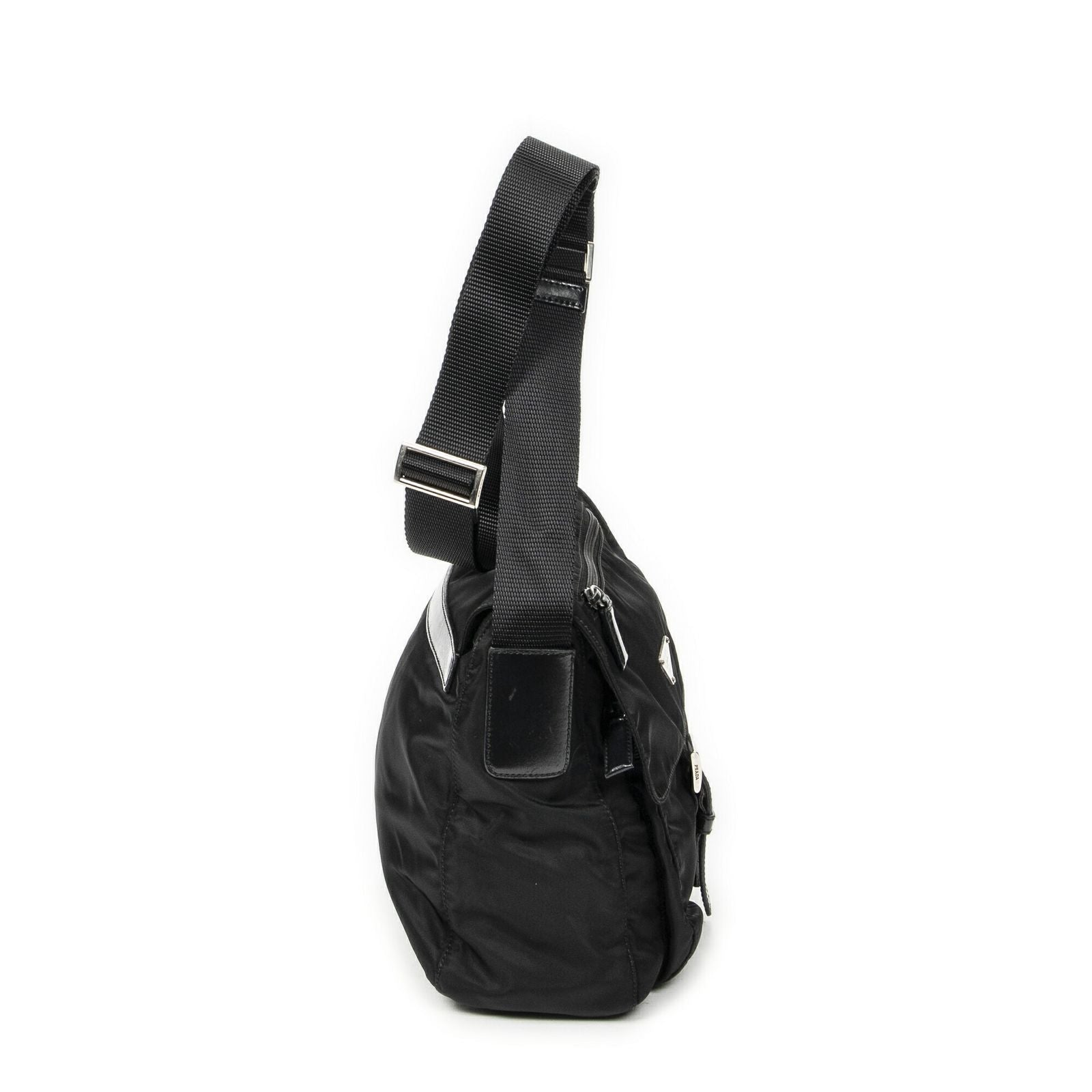 Prada Small Messenger Black Nylon Canvas — view 4