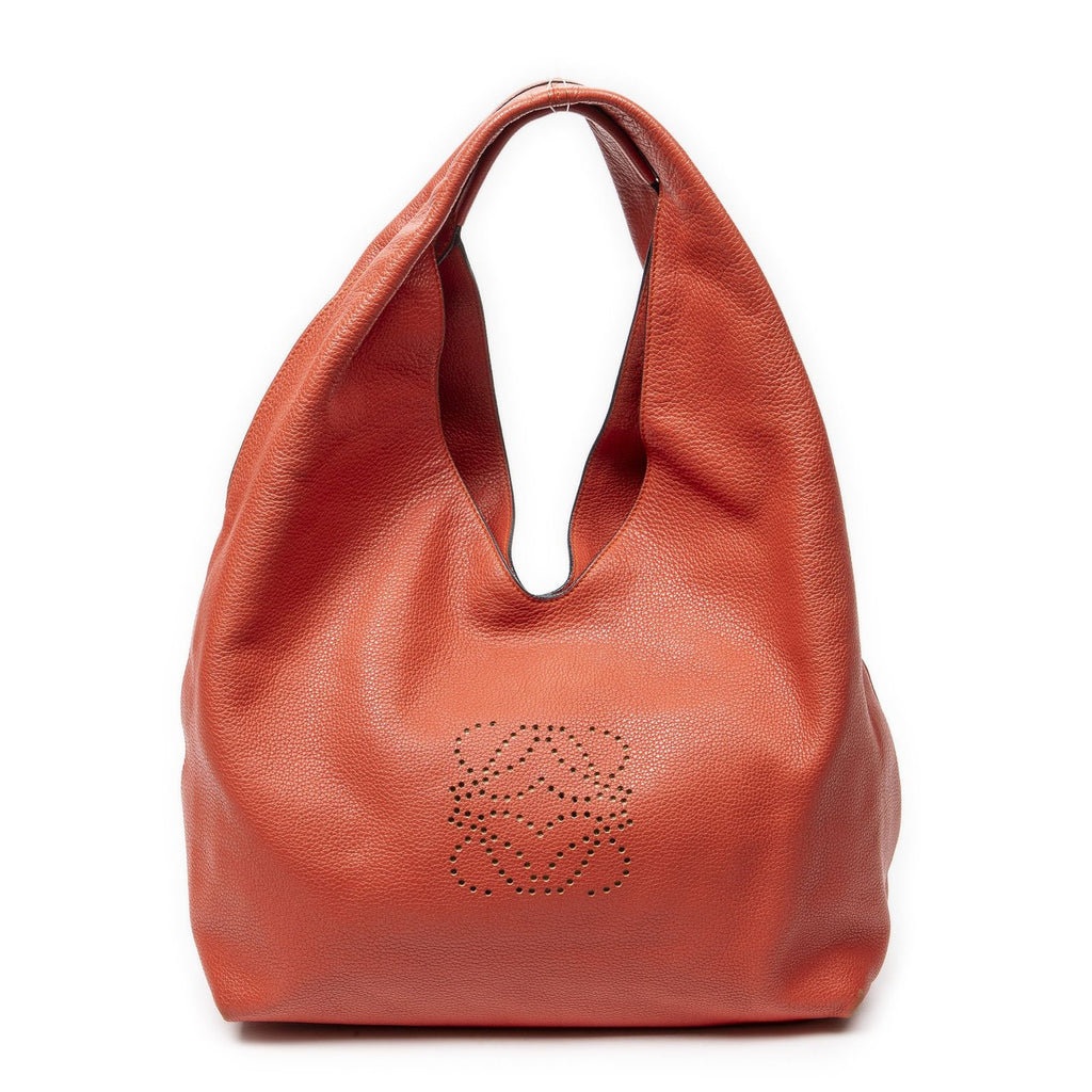 Loewedunas Hobo Pink Gray Calfskin Leather