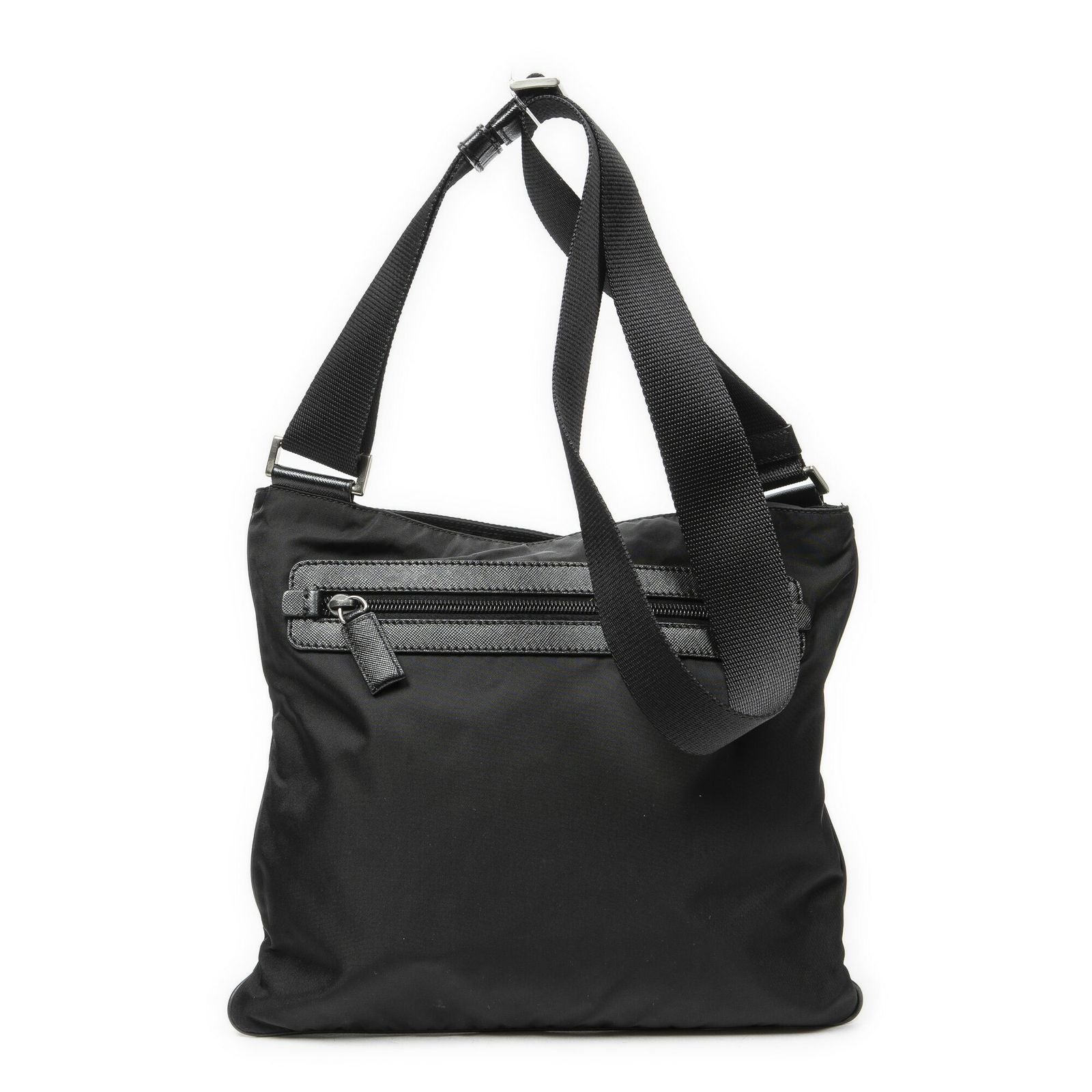 Prada Square Flat Crossbody Black Nylon Canvas — view 5
