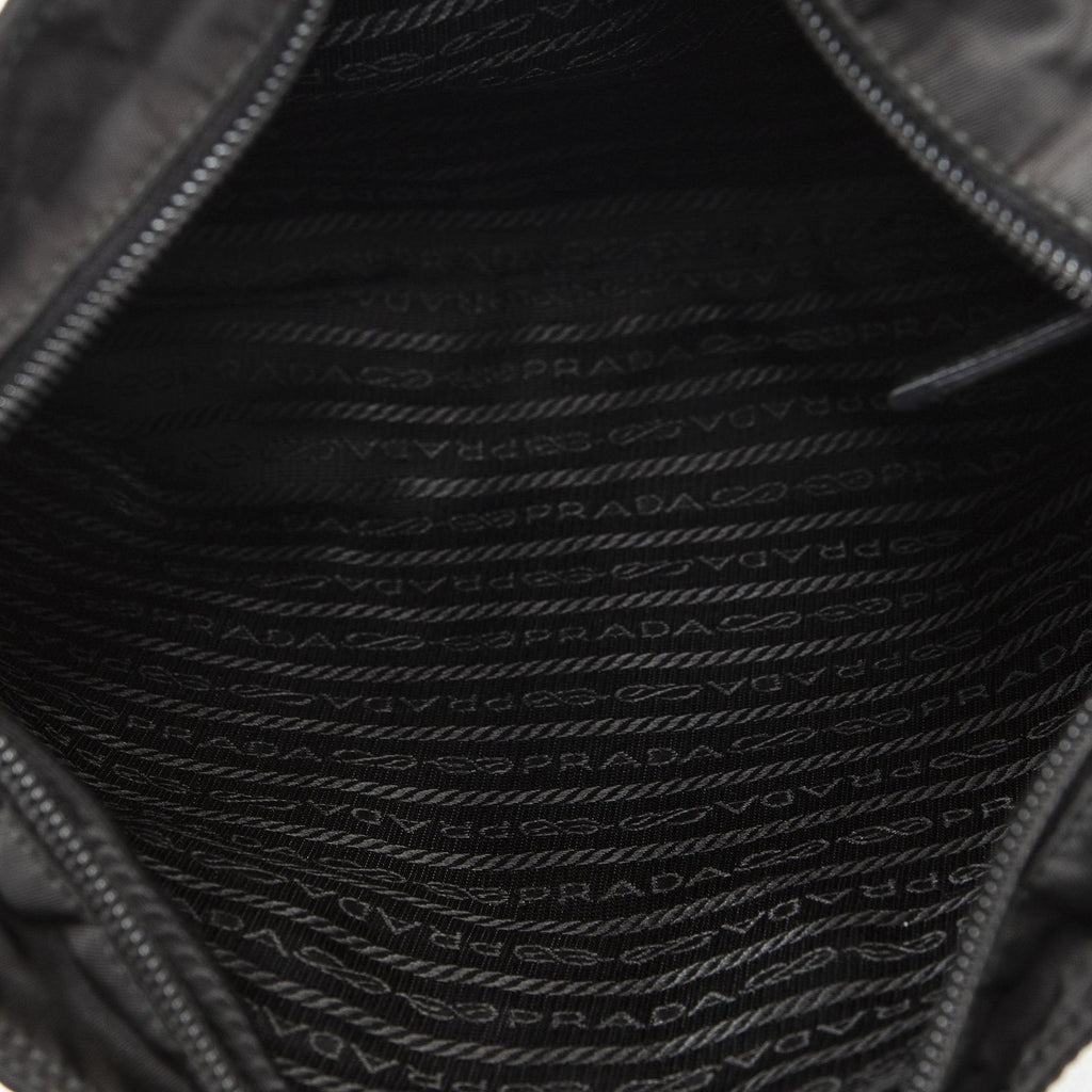 Prada Square Flat Crossbody Black Nylon Canvas — view 9