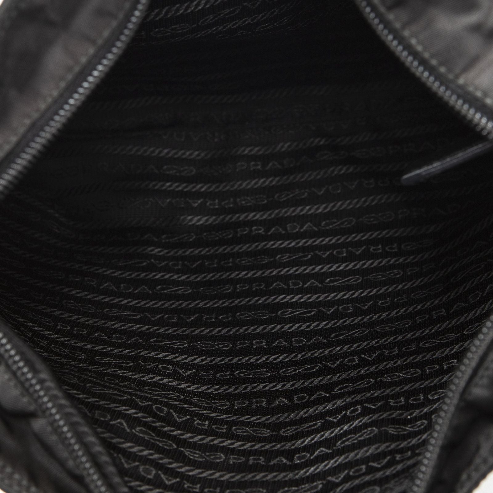 Prada Square Flat Crossbody Black Nylon Canvas — view 9
