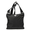 Prada Square Flat Crossbody Black Nylon Canvas
