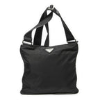 Prada Square Flat Crossbody Black Nylon Canvas