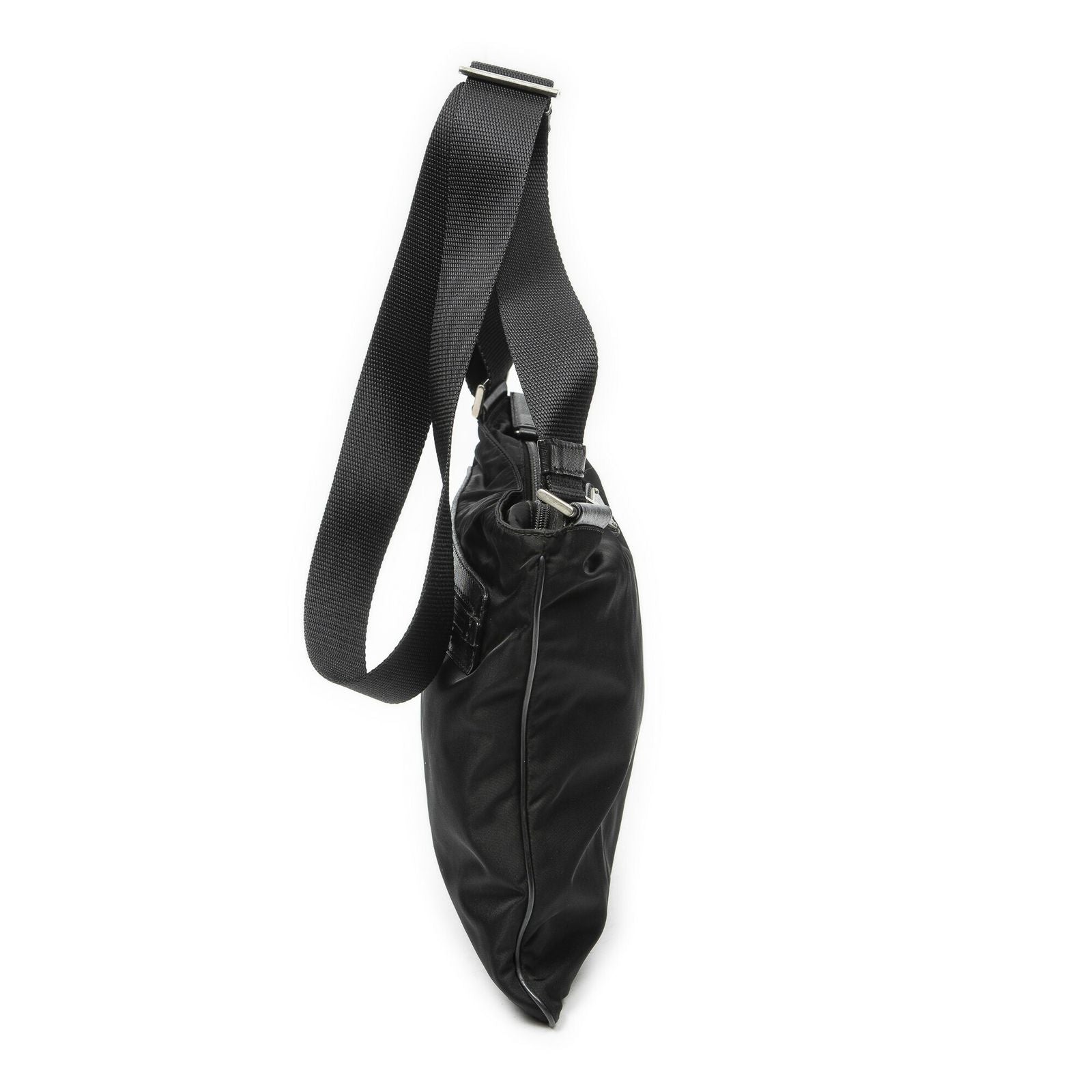 Prada Square Flat Crossbody Black Nylon Canvas — view 4