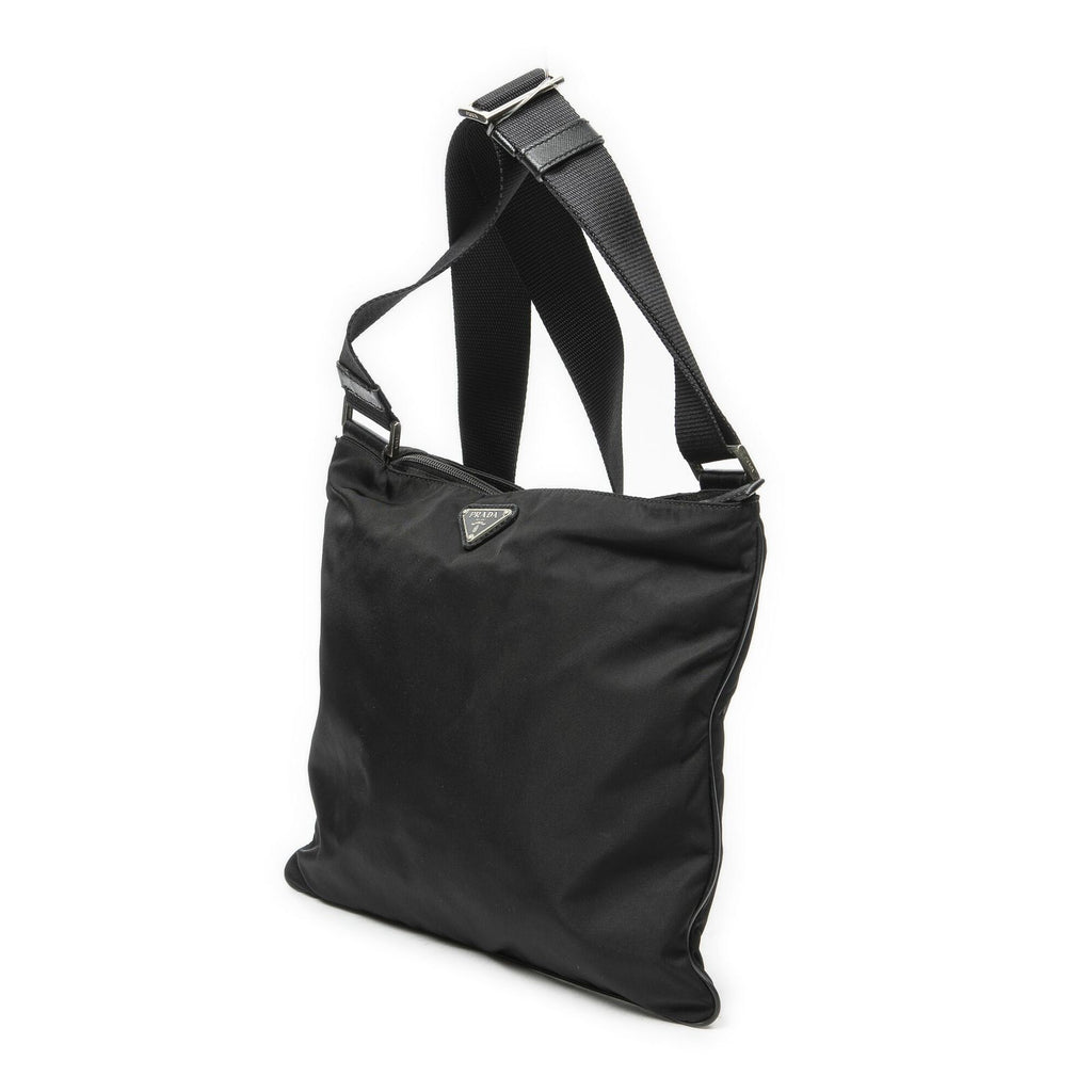 Prada Square Flat Crossbody Black Nylon Canvas — view 2