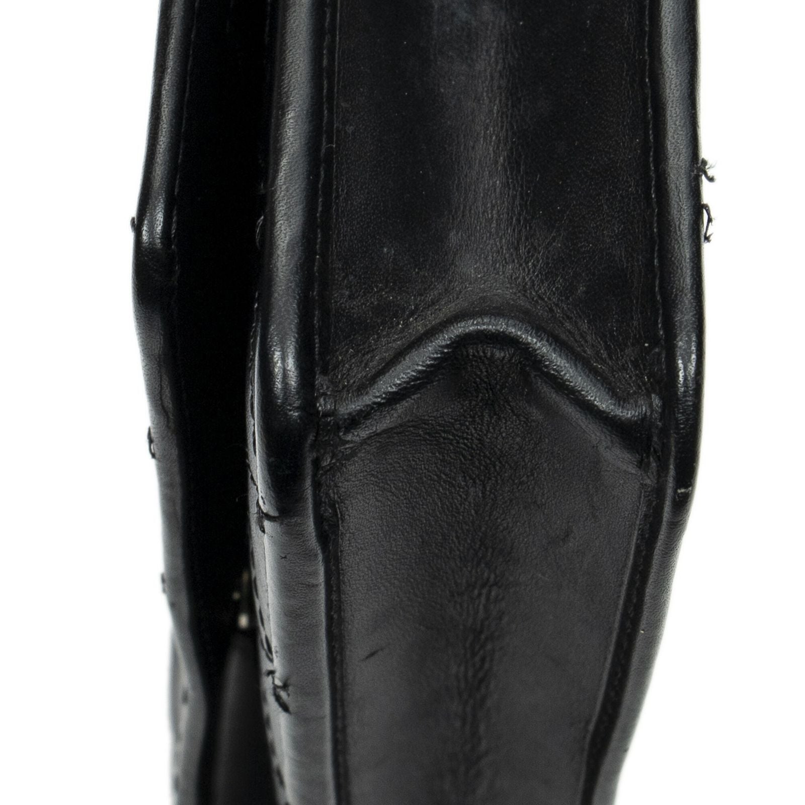 Chanel Cambon Line Chain Wallet Black Quilted Calfskin — view 7