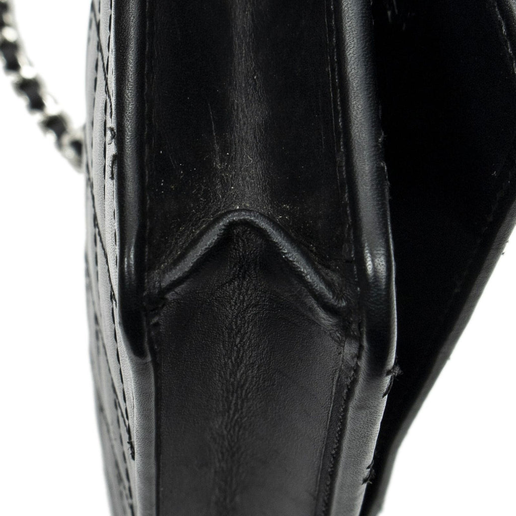 Chanel Cambon Line Chain Wallet Black Quilted Calfskin — view 8
