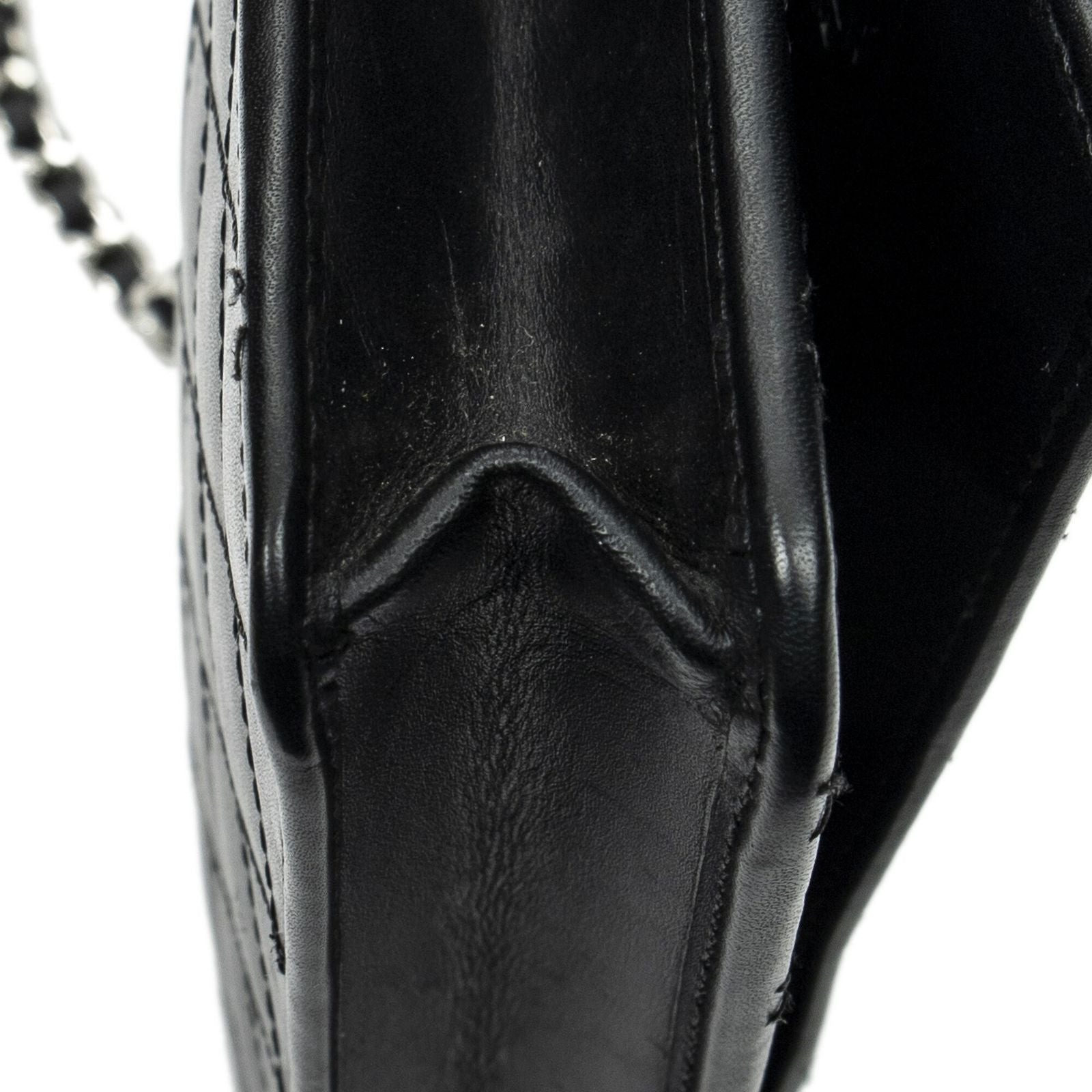 Chanel Cambon Line Chain Wallet Black Quilted Calfskin — view 8